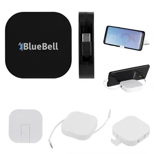 60W rABS Retractable Quick Charging Cable & Phone Stand | https://www.bestnamebadges.com