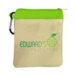Garyline® Canvas Zipper Pouch with Carabiner | https://www.bestnamebadges.com
