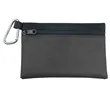 Garyline® Two-Tone Polyester Zip Pouch with Carabiner | https://www.bestnamebadges.com
