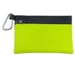 Garyline® Two-Tone Polyester Zip Pouch with Carabiner | https://www.bestnamebadges.com