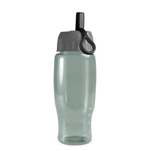 Garyline® Poly+ Recycled Bottle with Ring-Straw Lid - 27 oz. | https://www.bestnamebadges.com
