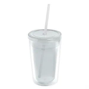 Garyline® Transparent Tumbler with Straw Lid and Full-Col... | https://www.bestnamebadges.com