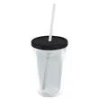 Garyline® Transparent Tumbler with Straw Lid and Full-Col... | https://www.bestnamebadges.com