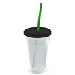Garyline® Transparent Tumbler with Straw Lid and Full-Col... | https://www.bestnamebadges.com