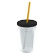 Garyline® Transparent Tumbler with Straw Lid and Full-Col... | https://www.bestnamebadges.com