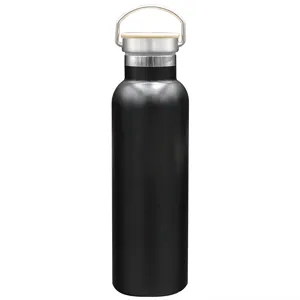 Garyline® Serene Stainless Steel Bottle with Bamboo Lid -... | https://www.bestnamebadges.com