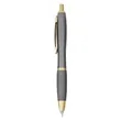 Union Printed - Gold Lighted Tip Click Metal Pen | https://www.bestnamebadges.com