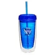 16 oz. Double Wall Acrylic Tumblers With Straw | https://www.bestnamebadges.com