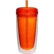 16 oz. Double Wall Acrylic Tumblers With Straw | https://www.bestnamebadges.com