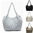 Diamond Puffer Tote | https://www.bestnamebadges.com