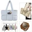 Quilted Puffer Tote | https://www.bestnamebadges.com
