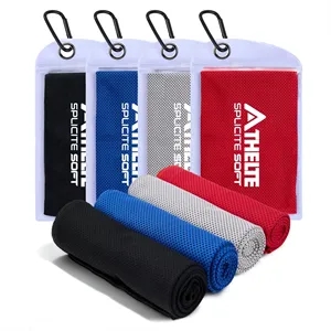 Custom Cooling Towel With PVC Zipper Pocket