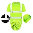 High Visibility Safety T Shirt With Two Reflective Stripes | https://www.bestnamebadges.com