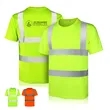 High Visibility Safety T Shirt With Two Reflective Stripes | https://www.bestnamebadges.com