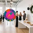 Round Shaped Backdrop | https://www.bestnamebadges.com