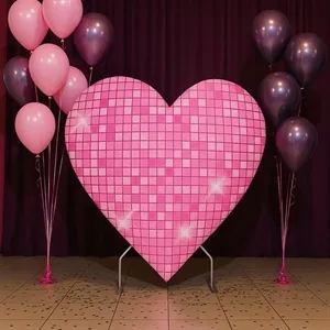 Heart Shaped Backdrop | https://www.bestnamebadges.com