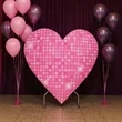 Heart Shaped Backdrop | https://www.bestnamebadges.com