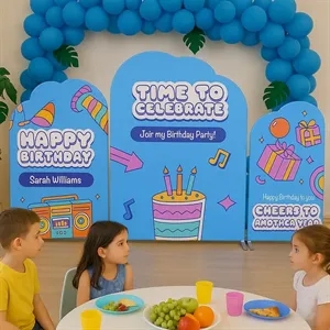 Cloud Shaped Backdrop Kit | https://www.bestnamebadges.com