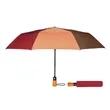 46" Auto Open Wooden Handle Umbrella | https://www.bestnamebadges.com
