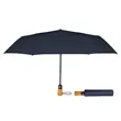 46" Auto Open Wooden Handle Umbrella | https://www.bestnamebadges.com