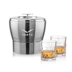Genoa Ice Bucket & Newport On-the-Rocks Set