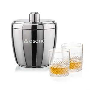 Pescara Ice Bucket & Tacoma On-the-Rocks Set