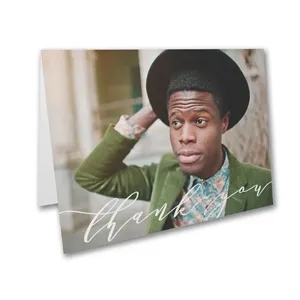 Stylish Thanks - Photo Note Card