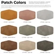 3" x 2" Creekside Leatherette Hexagonal Patch with Adhesive | https://www.bestnamebadges.com