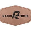 3" x 2" Creekside Leatherette Hexagonal Patch with Adhesive | https://www.bestnamebadges.com