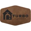 3" x 2" Creekside Leatherette Hexagonal Patch with Adhesive | https://www.bestnamebadges.com