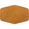 3" x 2" Creekside Leatherette Hexagonal Patch with Adhesive | https://www.bestnamebadges.com