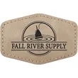 3" x 2" Creekside Leatherette Hexagonal Patch with Adhesive | https://www.bestnamebadges.com