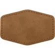 3" x 2" Creekside Leatherette Hexagonal Patch with Adhesive | https://www.bestnamebadges.com