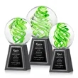 Vortex Award on Tall Marble Base - Black | https://www.bestnamebadges.com