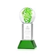 Vortex Award on Stowe Base - Green | https://www.bestnamebadges.com
