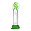 Vortex Award on Stowe Base - Green | https://www.bestnamebadges.com