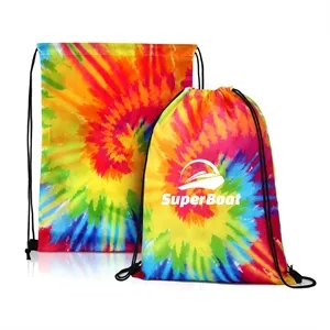 Custom Tie Dye Drawstring Backpack