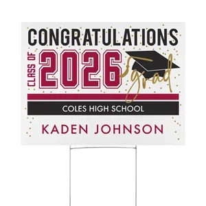 Dotted Congratulations Yard Sign