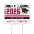 Dotted Congratulations Yard Sign | https://www.bestnamebadges.com