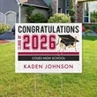 Dotted Congratulations Yard Sign | https://www.bestnamebadges.com