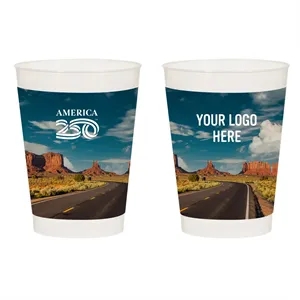 America250™ 10 Oz. Full Color Frost Flex Stadium Cup | https://www.bestnamebadges.com
