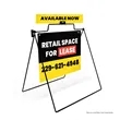 30"x24" Real Estate A-Frame Hardware | https://www.bestnamebadges.com