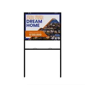 Real Estate Framed Signs Kits- Hardware & Banner | https://www.bestnamebadges.com