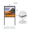 Real Estate Framed Signs Kits- Hardware, Banner & Rider | https://www.bestnamebadges.com