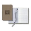 Linen Banded Pico Lined White Page Journal | https://www.bestnamebadges.com