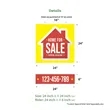 24"x18" - 36"x48" Real Estate Signs Post Kit with Rider | https://www.bestnamebadges.com