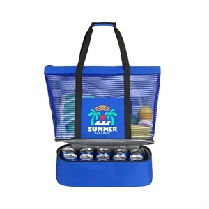 Lightweight Mesh Beach Cooler Tote Bag