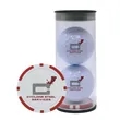 Golf Ball Tube with Poker Chip Ball Marker | https://www.bestnamebadges.com