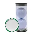 Golf Ball Tube with Poker Chip Ball Marker | https://www.bestnamebadges.com