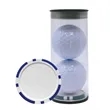 Golf Ball Tube with Poker Chip Ball Marker | https://www.bestnamebadges.com